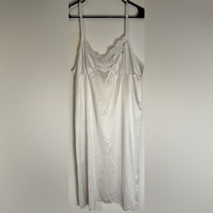 Vintage Vassarette Full Slip Satin Lace Dress Size 42